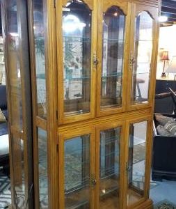 Lovely Oak Curio Cabinet